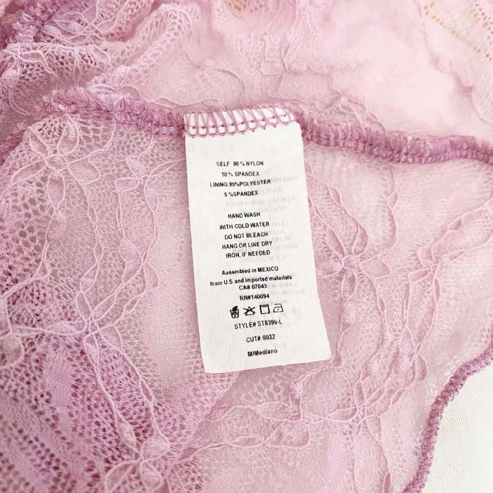 y2k BNWT pink lace strapless tube top, see you monday - Picture 8 of 8